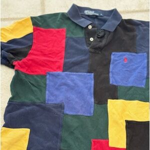 Men’s fun multicolored polo size medium